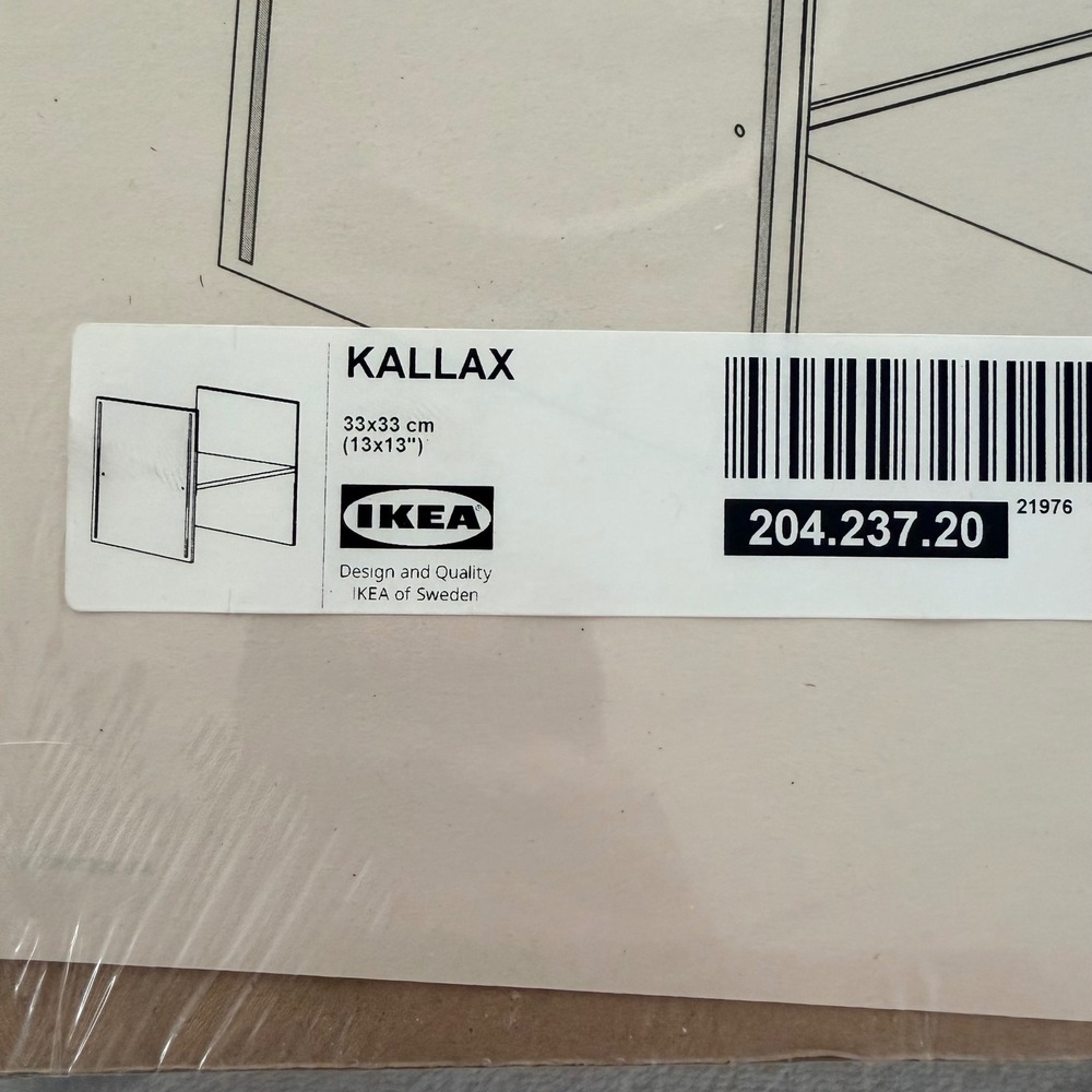 IKEA KALLAX Insert with 1 Shelf White 13x13 204.237.20 Set of 2 New Sealed - Picture 4 of 9
